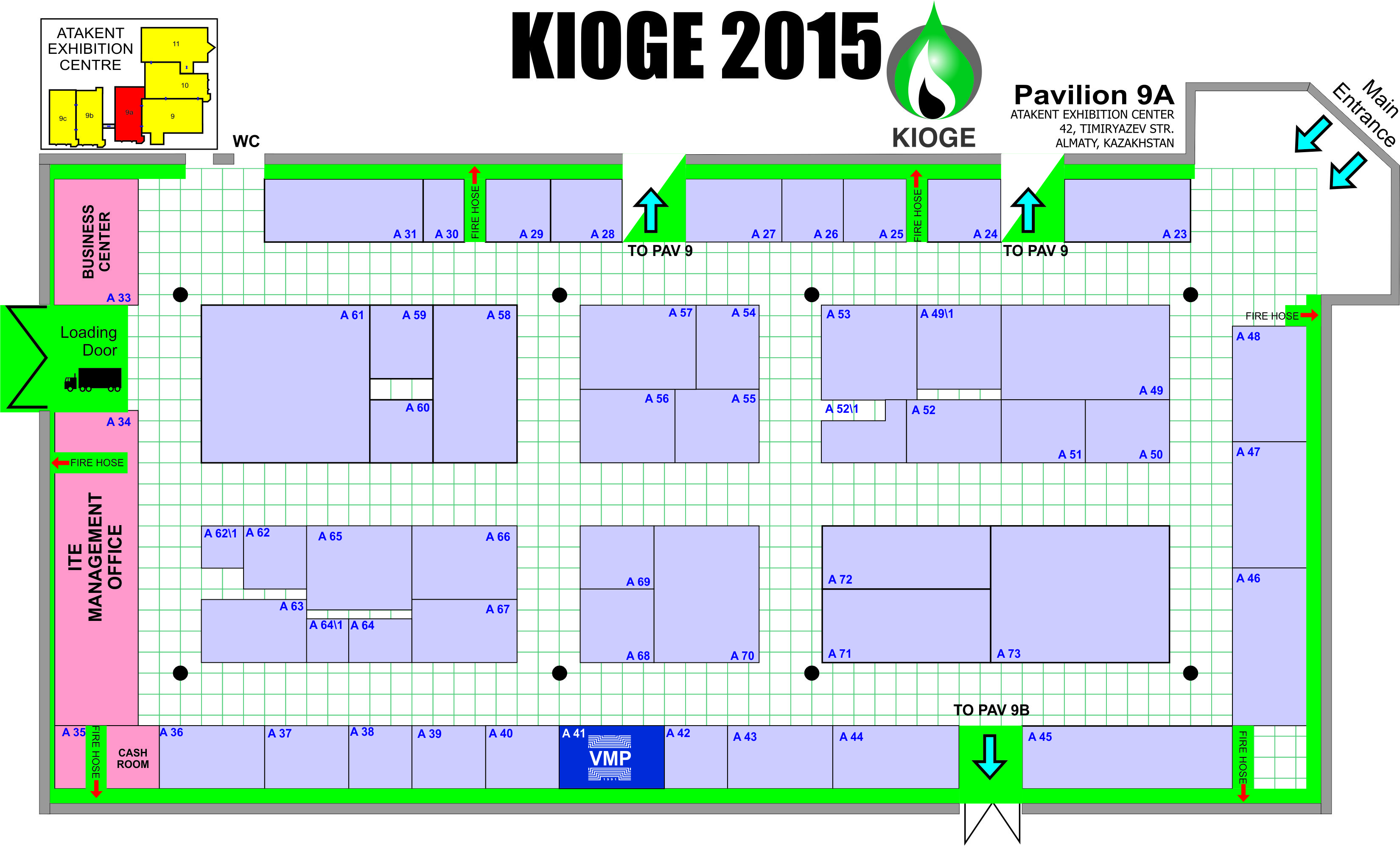 Схема выставки KIOGE 2015